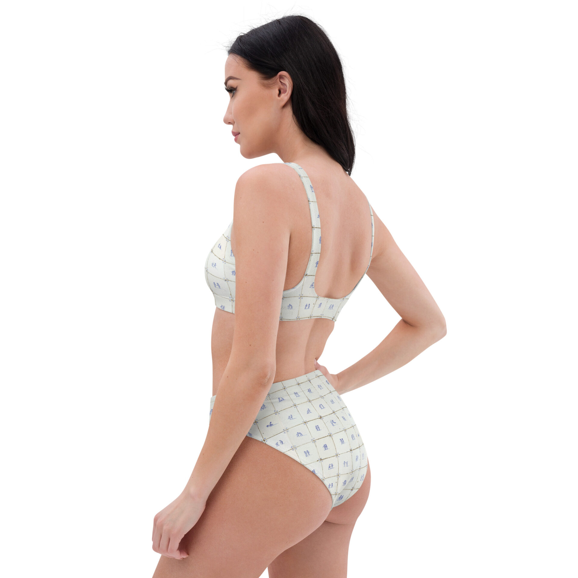 Delft Blue high-waisted bikini - Image 7