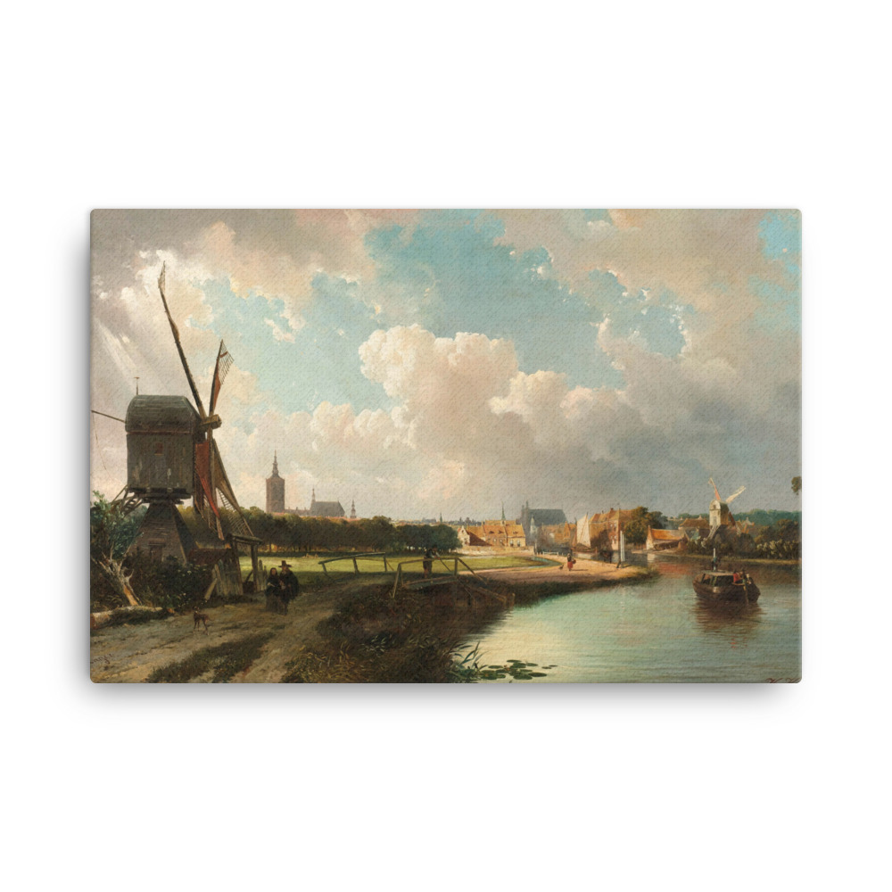 View of The Hague from the Delftse Vaart canvas
