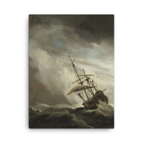 A Ship on the High Seas Caught by a Squall canvas