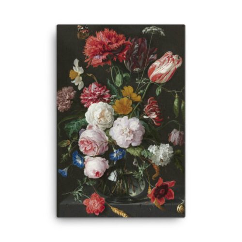 Still Life with Flowers in a Glass Vase canvas