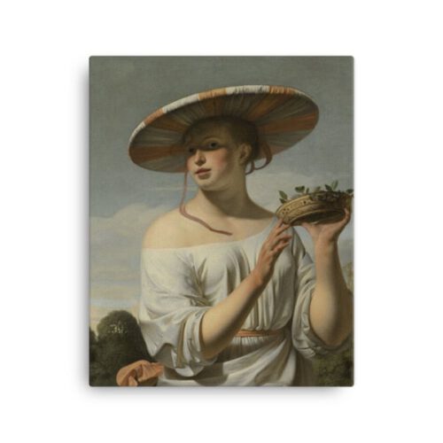 Girl in a Large Hat canvas