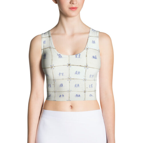 Delft Blue Crop Top