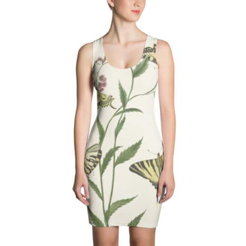 Four Butterflies on Flowers dress
