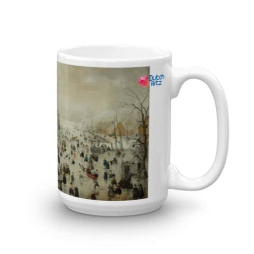 Winter Landscape with Ice Skaters mug