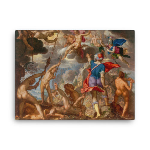 The Battle between the Gods and the Giants canvas